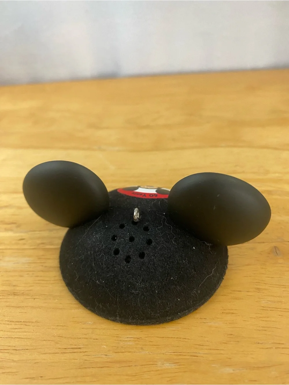 2015 Hallmark Disney Black Mickey Mouse Club Ear Hat Ornament